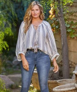 Karen Kane New Arrivals Plus Size Peasant Top