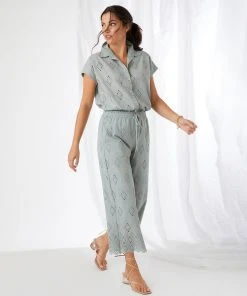 Karen Kane Extended Sleeve Eyelet Top