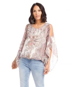 Karen Kane Clothing Cold Shoulder Scarf Top