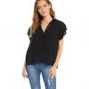 Karen Kane Clothing Flutter Sleeve Ruffle Top