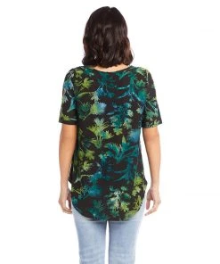 Karen Kane Clothing Short Sleeve Shirttail Top
