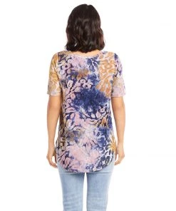 Karen Kane Clothing Short Sleeve Shirttail Top