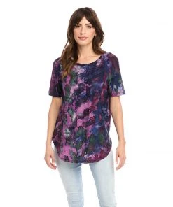 Karen Kane Short Sleeve Shirttail Top Clothing