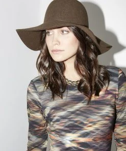 Karen Kane Raw Edge Wide Brim