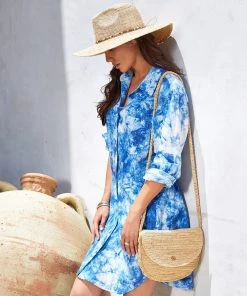 Karen Kane Raffia Crossbody Bag